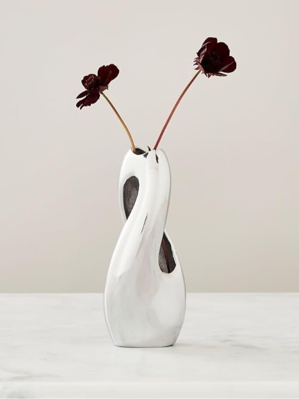 Nambe Pebble Twist Bud Vase Steve Cozzolino MT0590 Silver Aluminum Alloy MCM